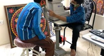ஆர்.ஏ.புரத்தில் ஆட்டோ ஓட்டுநர்களுக்காக நடத்தப்பட்ட கண் பரிசோதனை முகாம்.