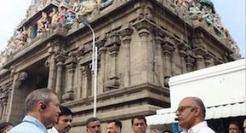 அமைச்சர் தலைமையிலான ஆஸ்திரேலிய குழுவினர்ஸ்ரீ கபாலீஸ்வரர் கோவிலை சுற்றி பார்த்தனர்