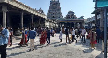 ஸ்ரீ கபாலீஸ்வரர் கோவிலில், புத்தாண்டு காலை, அலைமோதிய மக்கள் கூட்டம்.