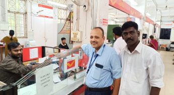 இஸ்ரோவில் சந்திரயான் குழுவிற்கு வாழ்த்து தெரிவிக்க உள்ளூர் தபால் நிலையங்களில் இ-போஸ்ட்டைப் பயன்படுத்திய நூற்றுக்கணக்கான மக்கள்.
