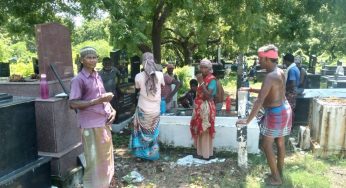 அனைத்து ஆத்மாக்கள் தினத்தை முன்னிட்டு செயின்ட் மேரிஸ் சாலை கல்லறை சுத்தம் செய்யப்பட்டது